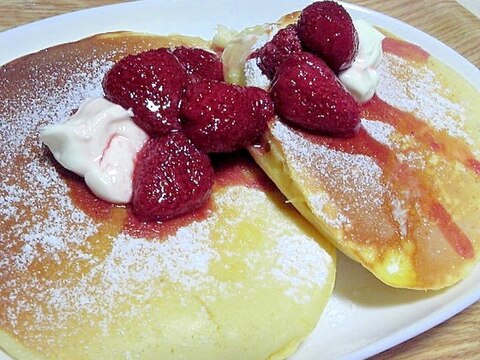 苺コンポートとマスカルポーネを乗せたパンケーキ レシピ 作り方 By デラみーやん 楽天レシピ 苺コンポートとマスカルポーネを乗せたパンケーキ レシピ 作り方 By デラみーやん 楽天レシピ